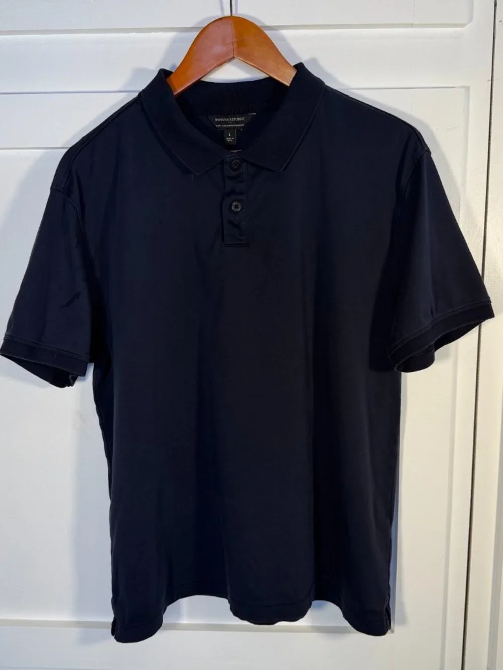 Banana Republic Polo Shirt L Navy